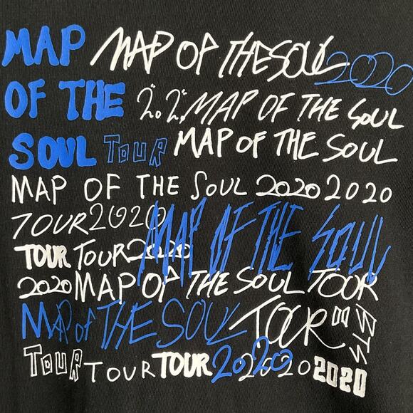 BTS Map of the Soul Tour Tee Shirt Ver 1 Medium Black - Picture 1 of 13